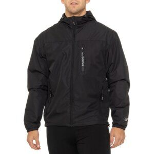 NEW BALANCE HOODED DOBBY WINDBREAKER FULL ZIP MESH LINED